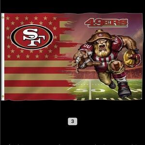 NFL 49ers Red and Gold Flag